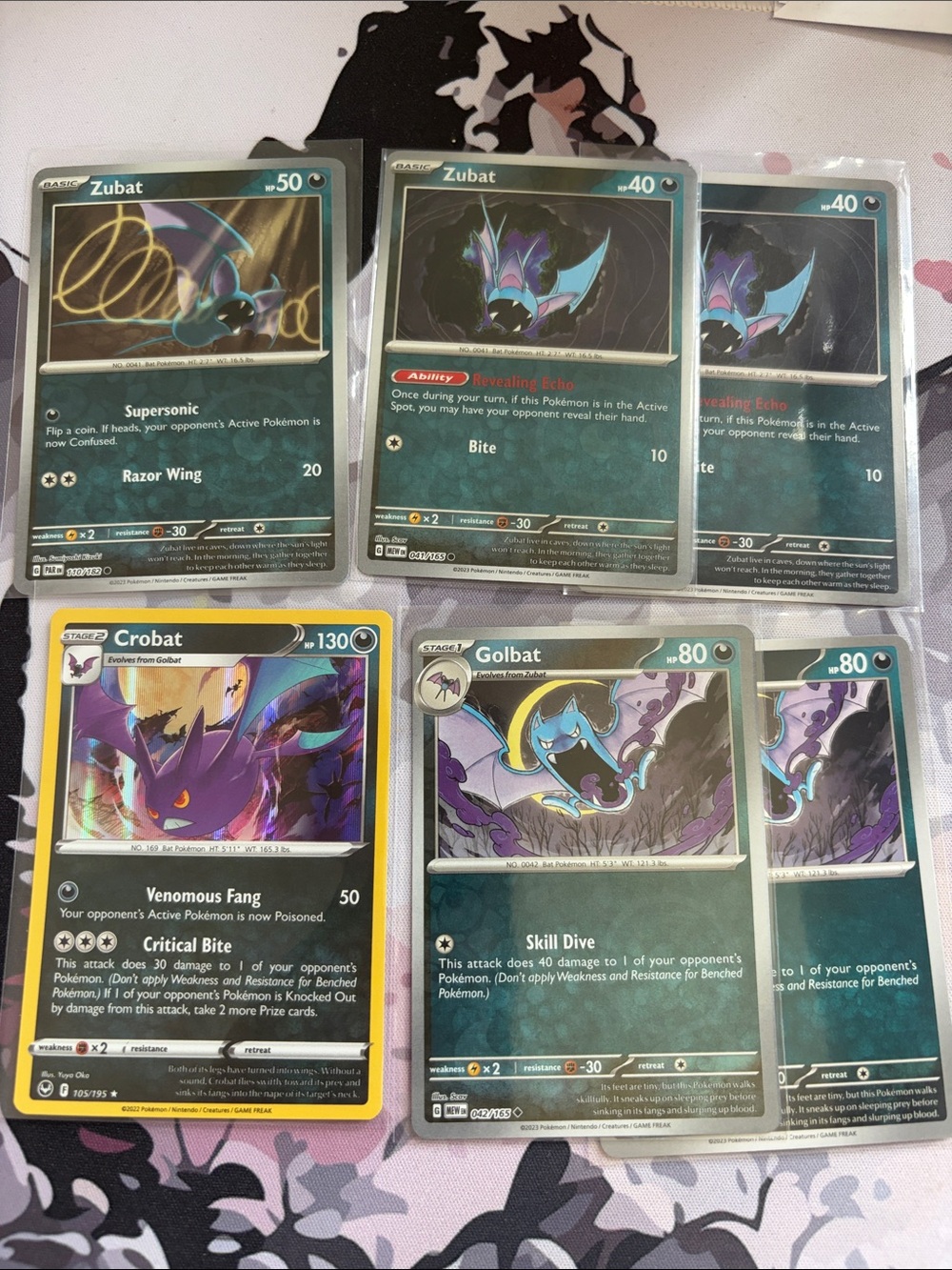 Zubat Golbat & Crobat Pokémon Evolution Reverse Holo Lot 🦇 | 6 Cards ✨5/$25✨